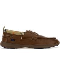 Burberry - Leather Raft Loafers - Lyst