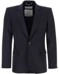 Valentino Garavani - Midnight Blue Wool Blazer - Lyst