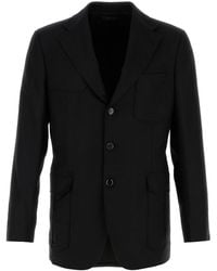 Brioni - Black Wool Blazer - Lyst