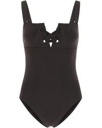 Eres Aubergine Stretch Nylon Swimsuit - Black