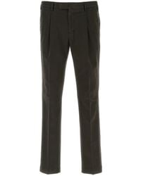PT Torino - Charcoal Stretch Cotton Pant - Lyst