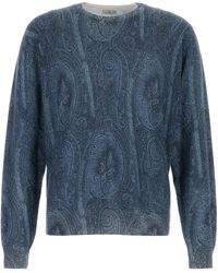 Etro - Embroidered Silk Blend Sweater - Lyst
