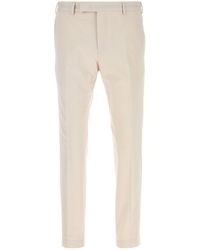 PT Torino - Ivory Stretch Wool Pant - Lyst