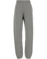 The Attico - Grey Cotton joggers - Lyst