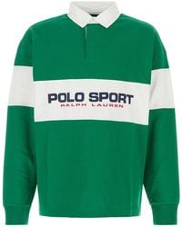 Polo Ralph Lauren - Green Cotton Polo Shirt - Lyst