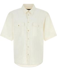 DSquared² - Camicia in lino bianco - Lyst