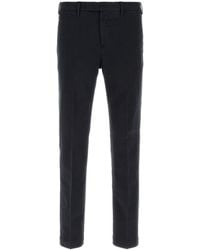 PT Torino - Midnight Blue Stretch Cotton Pant - Lyst