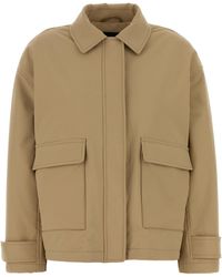 Herno - Beige Stretch Nylon Blend Padded Jacket - Lyst