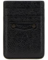 Balenciaga - Black Leather Le City Card Holder - Lyst