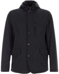 Moorer - Midnight Blue Stretch Nylon Ranieri Jacket - Lyst