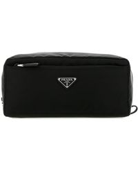 Prada - Beauty case in nylon nero - Lyst