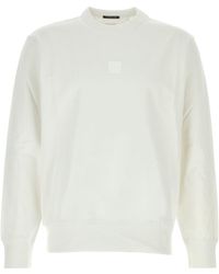 C.P. Company - Felpa in cotone stretch bianco - Lyst