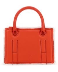 Dentro - Coral Leather Mini Otto Handbag - Lyst