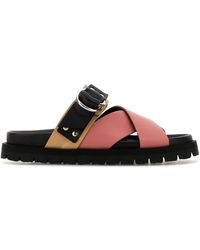 Pierre Hardy - Slippers Cross Rider in pelle multicolor - Lyst