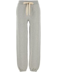 Jil Sander - Pantalone jogging in cotone grigio - Lyst