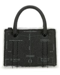 Dentro - Grey Leather Mini Otto Handbag - Lyst