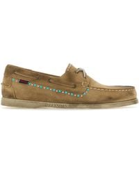 Sebago - Mocassini Portland Flesh Out in pelle scamosciata cammello - Lyst