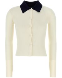 Self-Portrait - Cardigan in lana avorio - Lyst