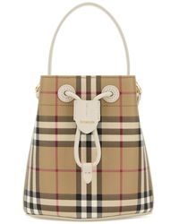 Burberry - Borsa a secchiello in tela stampata - Lyst