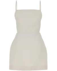 Calvin Klein - White Jacquard Henrietta Mini Dress - Lyst