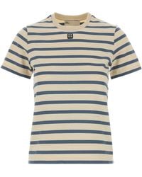 Tory Burch - Ivory Stripes Crew Neck T-Shirt - Lyst
