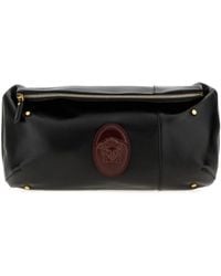 Versace - Marsupio Lou in nappa nera - Lyst