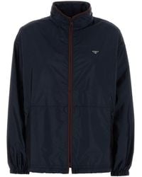 Prada - Giacca a vento in Re-Nylon blu navy - Lyst