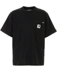Carhartt - Black Cotton Oversize Sacai X Carhartt Wip T-shirt - Lyst