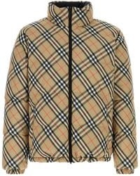 Burberry - Piumino reversibile in poliestere ricamato - Lyst