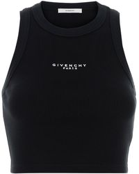 Givenchy - Stretch Cotton Crop-Top - Lyst