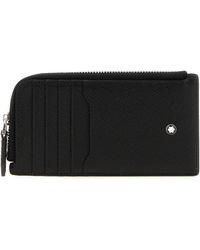 Montblanc - Black Leather Card Holder - Lyst