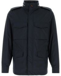 Moorer - Midnight Blue Polyester Denver Jacket - Lyst