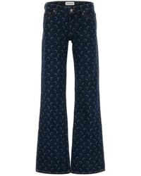 Marine Serre - Flared Mid Rise Jean - Lyst