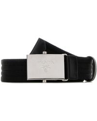 Prada - Cintura in tessuto nero - Lyst