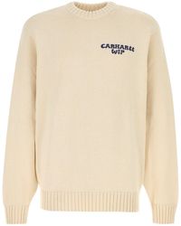 Carhartt - Helix Sweater in misto cotone avorio - Lyst