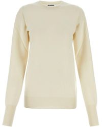 Jil Sander - Ivory Cashmere Sweater - Lyst