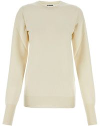 Jil Sander - Maglione in cashmere avorio - Lyst