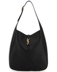 Saint Laurent - Borsa a spalla Le 5 à 7 grande in pelle nera - Lyst