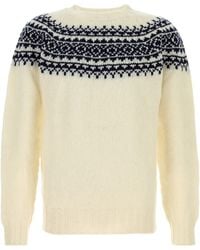 Harley Of Scotland - Ivory Wool Sweater - Lyst
