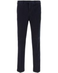 PT Torino - Pantalone in cotone stretch blu scuro - Lyst