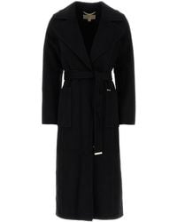 MICHAEL Michael Kors - Cappotto in misto lana nera - Lyst