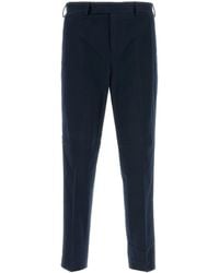 PT Torino - Pantalone in cotone stretch blu navy - Lyst