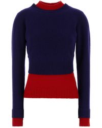 Jil Sander - Ls Slv Double Layer Mock Neck Jumper - Lyst