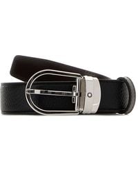 Montblanc - Leather Reversible Belt - Lyst