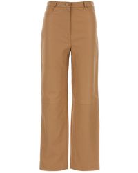 Loulou de Saison - Camel Leather Cobe Pant - Lyst