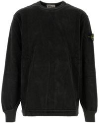 Stone Island - Charcoal Corduroy Sweatshirt - Lyst