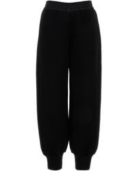 Jil Sander - Pantalone jogging in misto lana nera - Lyst