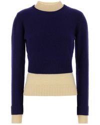 Jil Sander - Ls Slv Double Layer Mock Neck Jumper - Lyst