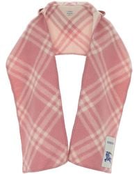 Burberry - Sciarpa in lana ricamata - Lyst