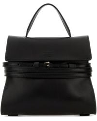 Moschino - Borsa a mano Tie Me piccola in nappa nera - Lyst